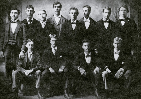 Fred Cook - Standing 2d from the left in photo of Galesburg's Dirty Dozen with Carl Sandburg