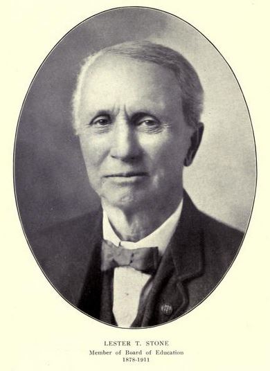 Lester T. Stone, Galesburg Board of Education, 1878-1911