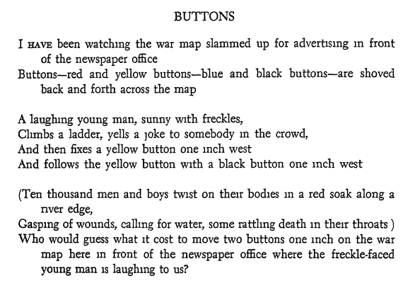 "Buttons" by Carl Sandburg
