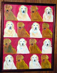 Painting of Dogs by Helga Sandburg