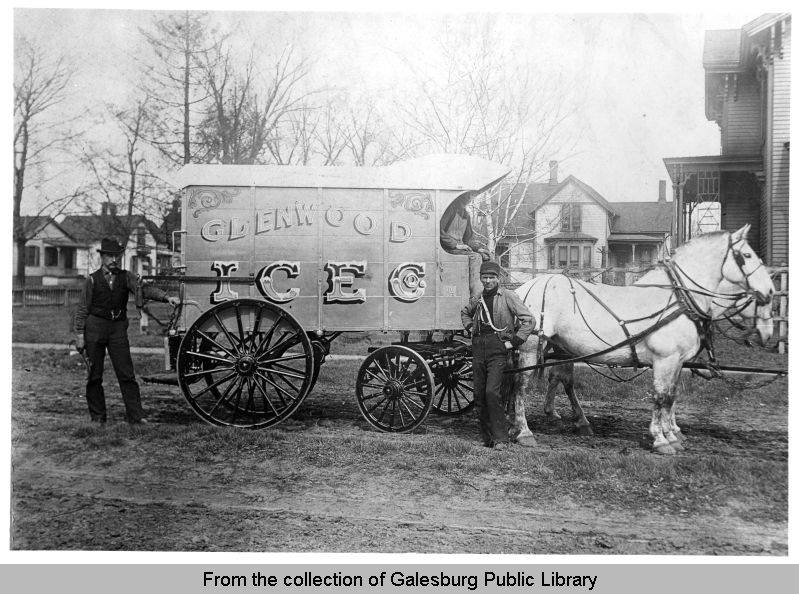 Glenwood Ice Company (ca. 1890).  From the collection of the Galesburg Public Library
