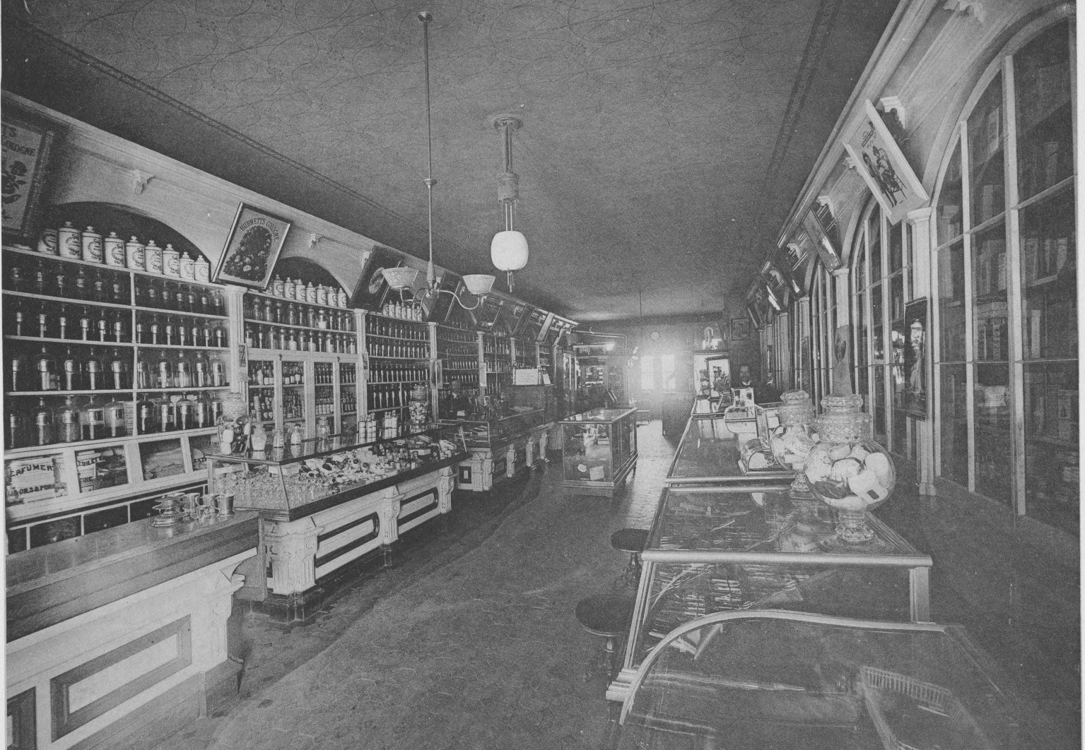 Lescher Drug Store Interior -1890s - Galesburg, IL
