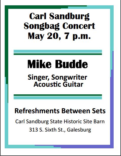 Mike Budde - Songbag Concert - May 20, 2017, 7:00pm