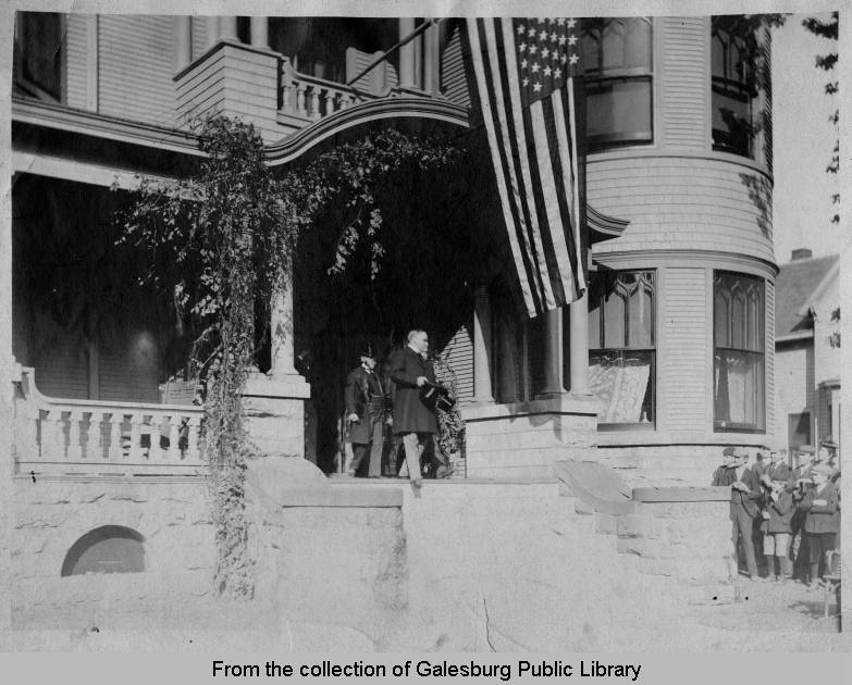 President McKinley at the home of Clark E. Carr, Galesburg, IL