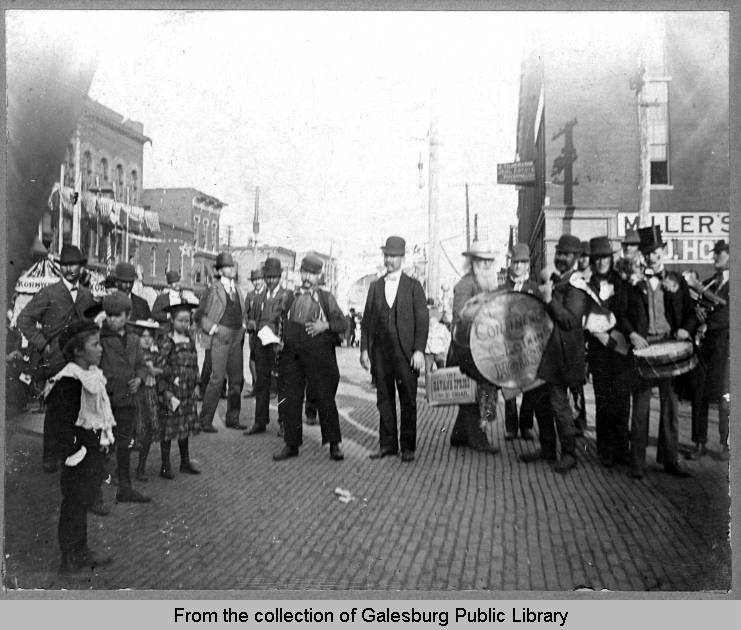 Galesburg Street Fair - 1899.  Awaiting President McKinley's arrival.