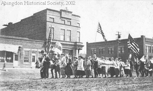 Early Abingdon Illinois  Main Street Parade
